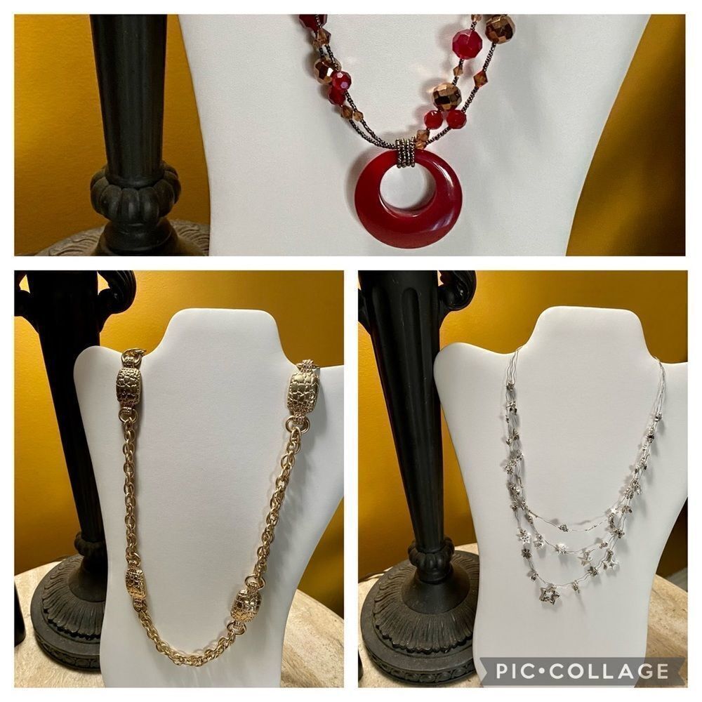 LOT of 3 necklaces Chico’s, Talbots & Lia Sophia